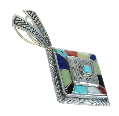 Silver Multicolor Southwest Pendant MX65536