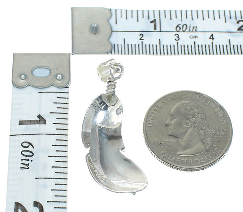 Sterling Silver Multicolor Southwest Feather Pendant MX65580