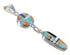 Southwest Multicolor Silver Reversible Pendant MX65588