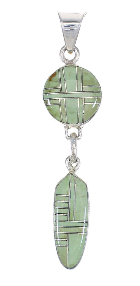 Reversible Multicolor Inlay Sterling Silver Pendant MX65589