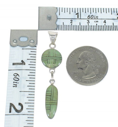 Reversible Multicolor Inlay Sterling Silver Pendant MX65589