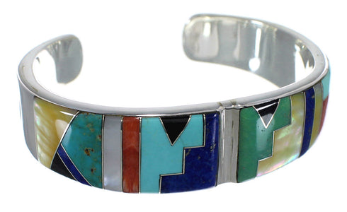 Multicolor Sterling Silver Jewelry Heavy Bracelet VX63223