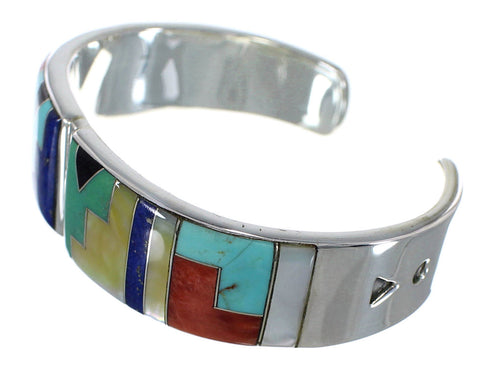 Multicolor Sterling Silver Jewelry Heavy Bracelet VX63223