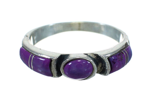 Magenta Turquoise Authentic Sterling Silver Southwest Ring Size 6-3/4 VX64031
