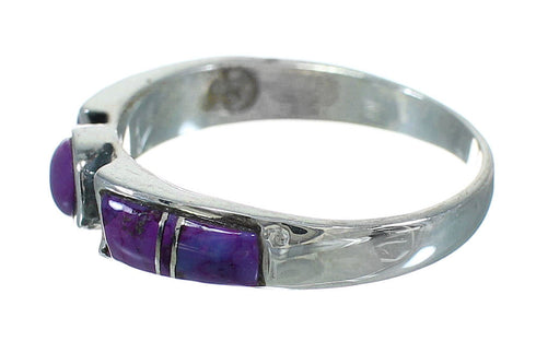 Magenta Turquoise Genuine Sterling Silver Southwest Ring Size 6-1/2 VX64030