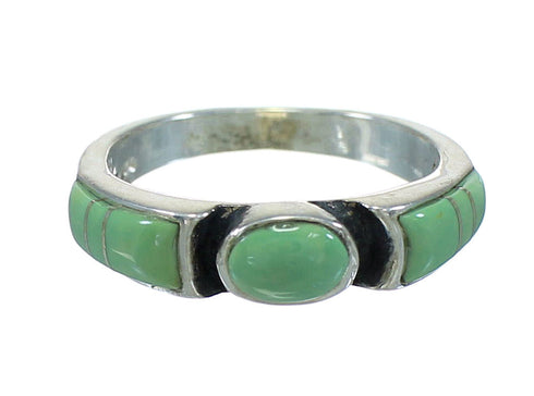 Southwest Genuine Sterling Silver And Turquoise Jewelry Ring Size 5 VX64087