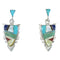 Southwestern Multicolor Sterling Silver Arrowhead Post Dangle Earrings WX78705