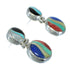 Genuine Sterling Silver Multicolor Southwest Post Dangle Earrings WX78768