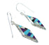 Southwest Authentic Sterling Silver Multicolor Hook Dangle Earrings WX78866