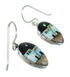 Multicolor Native American Village Design Sterling Silver Hook Dangle Earrings WX78934