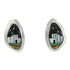 Native American Village Design Multicolor Inlay Sterling Silver Post Earrings WX79010