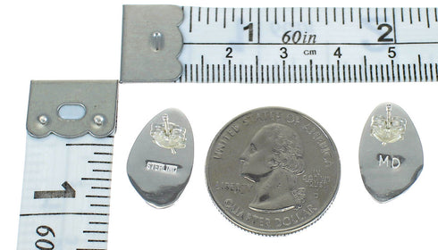 Native American Village Design Multicolor Inlay Sterling Silver Post Earrings WX79010