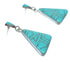 Sterling Silver Turquoise Inlay Southwest Post Dangle Earrings QX78712