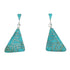 Genuine Sterling Silver Turquoise Inlay Southwestern Post Dangle Earrings