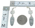Southwest Turquoise Inlay Sterling Silver Post Dangle Earrings QX78778