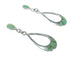 Southwestern Turquoise Inlay Sterling Silver Post Dangle Earrings QX78779
