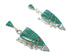 Southwest Turquoise Inlay Authentic Sterling Silver Post Dangle Earrings QX78782