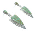 Southwestern Turquoise Inlay Authentic Sterling Silver Post Dangle Earrings QX78785