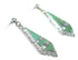 Turquoise Inlay Southwest Silver Post Dangle Earrings QX78818