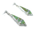 Turquoise Inlay Southwest Sterling Silver Post Dangle Earrings QX78822