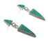 Southwestern Sterling Silver Turquoise Inlay Post Dangle Earrings QX78860