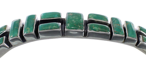 Southwestern Turquoise Sterling Silver Cuff Bracelet VX63360