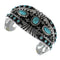 Southwest Authentic Sterling Silver Turquoise Cuff Bracelet VX63750