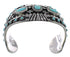 Southwest Authentic Sterling Silver Turquoise Cuff Bracelet VX63750