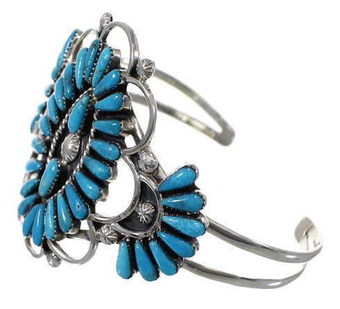 Genuine Sterling Silver Turquoise Southwest Cuff Bracelet VX63802