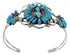 Genuine Sterling Silver Turquoise Southwest Cuff Bracelet VX63802