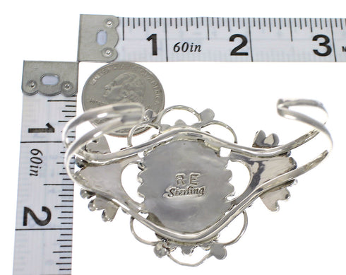 Genuine Sterling Silver Turquoise Southwest Cuff Bracelet VX63802