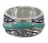 Southwest Sterling Silver Turquoise Opal Water Wave Ring Size 6-1/2 QX82280