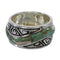 Water Wave Silver Southwestern Turquoise Opal Ring Size 5 QX82341