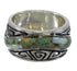 Water Wave Silver Southwestern Turquoise Opal Ring Size 5 QX82341