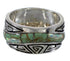 Water Wave Authentic Sterling Silver Southwestern Turquoise Opal Ring Size 7-1/4 QX82354