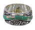 Water Wave Southwestern Sterling Silver Turquoise Opal Ring Size 6-3/4 QX82369