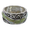 Water Wave Turquoise Opal Size 5 Southwest Genuine Sterling Silver Ring QX82405