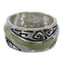 Water Wave Turquoise Opal Size 5 Southwest Genuine Sterling Silver Ring QX82405