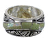 Water Wave Turquoise Opal Southwestern Authentic Sterling Silver Ring Size 5-3/4 QX82425