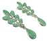 Genuine Sterling Silver Turquoise Leaf Post Dangle Earrings MX64680