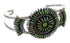Sterling Silver Turquoise Needlepoint Southwest Cuff Bracelet VX63512