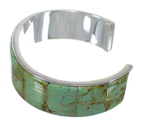 Substantial Sterling Silver Turquoise Cuff Bracelet Jewelry VX63549