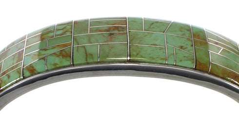 Substantial Sterling Silver Turquoise Cuff Bracelet Jewelry VX63549