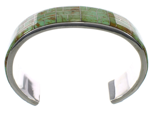 Substantial Sterling Silver Turquoise Cuff Bracelet Jewelry VX63549