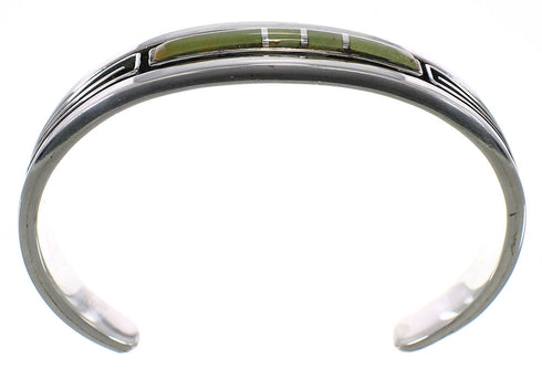 Turquoise Genuine Sterling Silver Southwestern Cuff Bracelet VX63562
