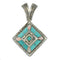 Genuine Sterling Silver Turquoise Opal Inlay Pendant MX63832