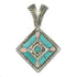 Genuine Sterling Silver Turquoise Opal Inlay Pendant MX63832