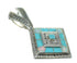 Turquoise And Opal Southwest Sterling Silver Pendant MX63835