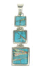 Silver Turquoise And Opal Southwest Pendant MX63849