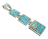 Silver Turquoise And Opal Southwest Pendant MX63849